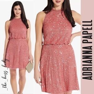 Adrianna Papell mini dress cocktail wedding date party short size 0 NWT